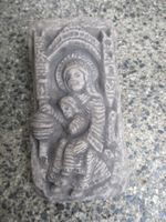 Relief-Bild Stein "Vierge d`Autun" 12. Jh. Skulptur Basalt?